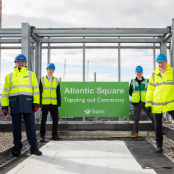 £150 million Atlantic Square scheme hits highest point milestone and reveals some of the high-tech methods within
