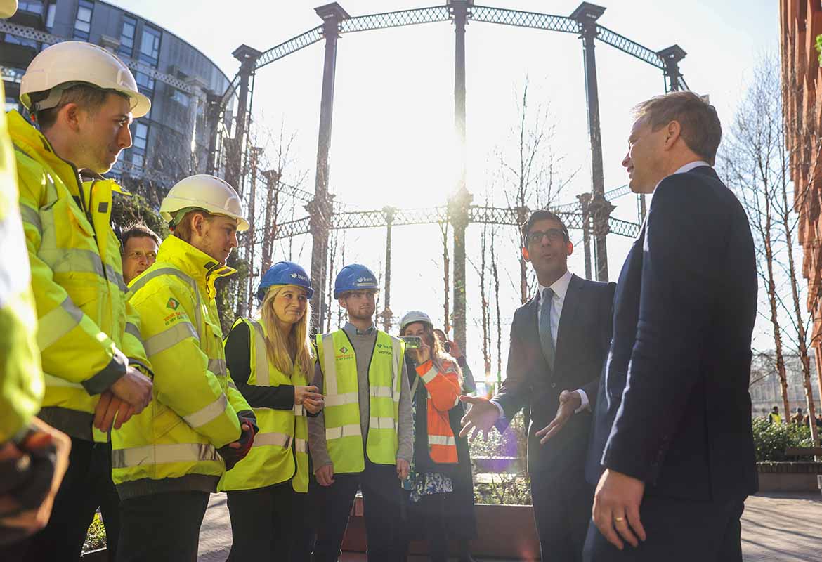 BAM's London construction apprentices receive surprise visit from Prime Minister Rishi Sunak